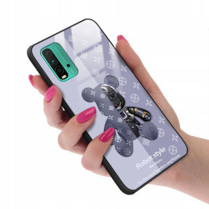 Etui GLASS do XIAOMI REDMI 9T Case Bearbrick Wzory