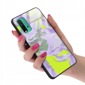 Etui GLASS do XIAOMI REDMI 9T Case Kwiatki Wzory