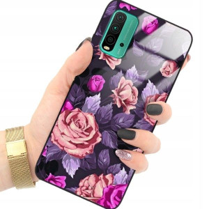 ETUI GLASS do XIAOMI REDMI 9T Damskie Kwiaty Wzory