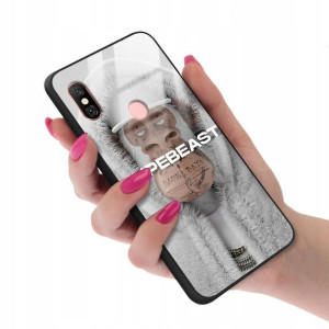 Etui GLASS do XIAOMI REDMI NOTE 6 Case Misie Wzory