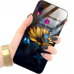 ETUI GLASS do XIAOMI REDMI NOTE 7 Kwieciste Wzory