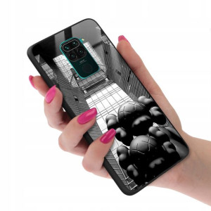 Etui GLASS do XIAOMI REDMI NOTE 9 Case Misie Wzory