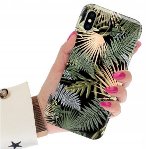 ETUI GRUBE 2mm do IPHONE XS Tropic Summer Wzory