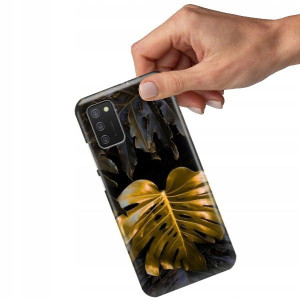 ETUI GRUBE 2MM do SAMSUNG A02S Gold Pattern Wzory