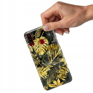 ETUI GRUBE 2MM do SAMSUNG A20s Gold Pattern Wzory