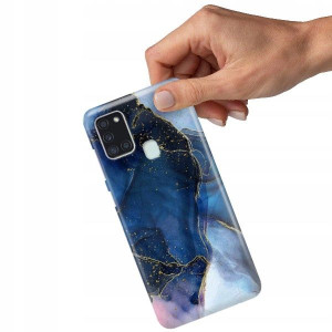 ETUI GRUBE 2MM do SAMSUNG A21S Gold Pattern Wzory