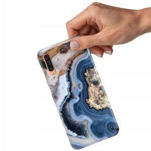ETUI GRUBE 2MM do SAMSUNG A30s Gold Pattern Wzory