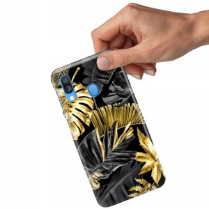 ETUI GRUBE 2MM do SAMSUNG A40 Gold Pattern Wzory
