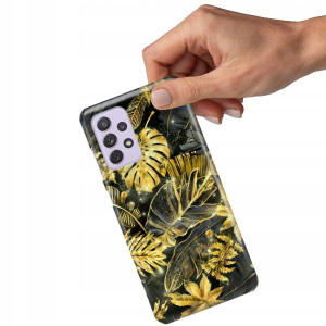 ETUI GRUBE 2MM do SAMSUNG A72 Gold Pattern Wzory