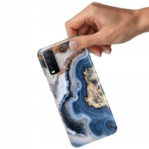 ETUI GRUBE 2MM do VIVO Y20i Gold Pattern Top Wzory