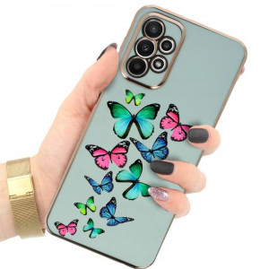 Etui JOLESS MIĘTOWY do SAMSUNG A23 5G Kwiaty Wzory