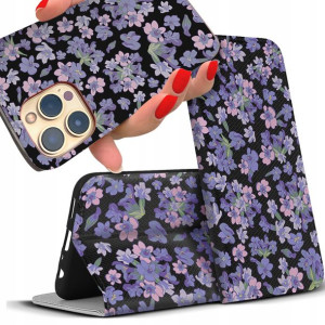 Etui MAGNET BOOK do REALME 8i Lawenda Full Wzory