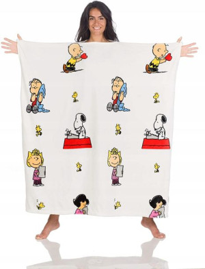 Premium Miły Koc Pled Latająca Wiewiórka Snoopy Kn
