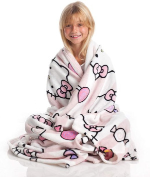 Premium Miły Koc Narzuta Pled Kocyk Hello Kitty Kn