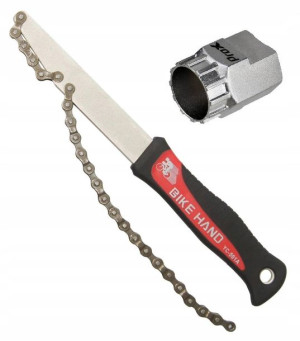 Klucz do kasety 8 9 10 ŚCIĄGACZ + BACIK Bike hand