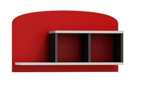 SUPER CAR N16 półka wisząca dziecięca 80x22 w.45 czerwona grafit biel