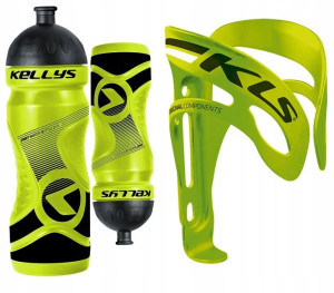 Zestaw Bidon Kellys Sport 0.7l +koszyk Squad Lime