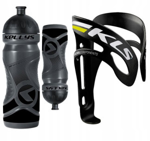 Zestaw Bidon Kellys Sport 0.7l +koszyk Squad Black
