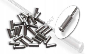 Końcówka linki przerzutki ALUMINIUM 5 szt