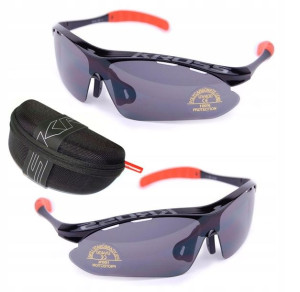 Okulary rowerowe KROSS SX-B SFERYCZNE BLACK ORANGE