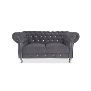 Sofa 2 osobowa Chesterfield Amber, nóżki typu ludwik