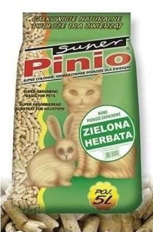 Super Benek Pinio Zielona Herbata 5 L - żwirek dla kotów o zapachu zielonej