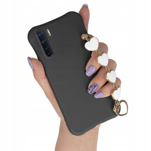 Etui Mat CZARNY do REALME 7i RMX2193 Łańcuszek