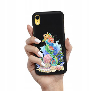 Etui Matowe Czarne do IPHONE XR Modne Różne Wzory