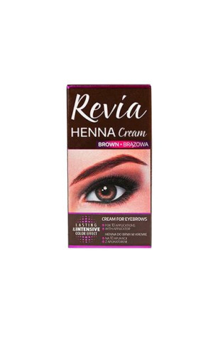 REVIA henna do brwi w kremie brązowa