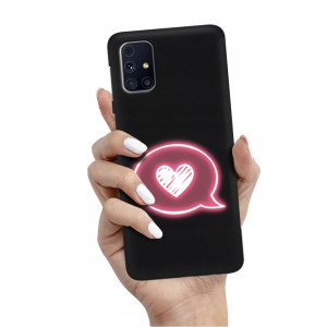 Etui Matowe CZARNE do SAMSUNG M31S Obudowa Wzory