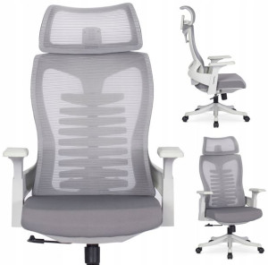 Fotel CARET 2 Ergonomiczny Biurowy Obrotowy Szary