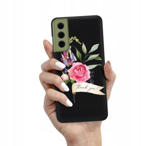 Etui Matowe Czarne do SAMSUNG S21 FE Modne Wzory