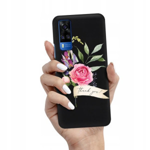 Etui Matowe Czarne do VIVO Y51A Modne Różne Wzory