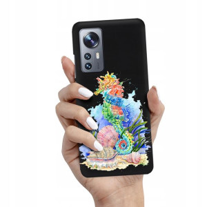 Etui Matowe Czarne do XIAOMI 12X 5G Modne Wzory