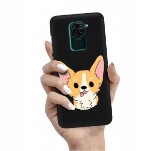 Etui Matowe CZARNE do XIAOMI REDMI NOTE 9 Wzory