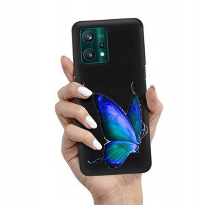 Etui Matowe Czarne REALME 9 PRO PLUS Wiosna Wzory