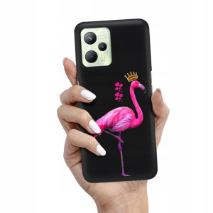 Etui Matowe Czarne REALME C35 Wiosenne Top Wzory