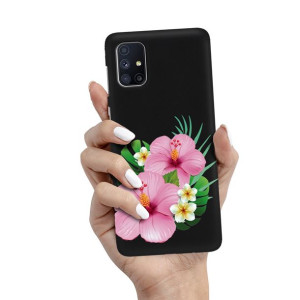 Etui Matowe Czarny do SAMSUNG M51 Wiosenne Wzory