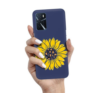 Etui Matowe Granat do OPPO A16 Modne Różne Wzory