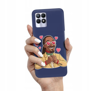 Etui Matowe Granat do REALME 8i Modne Różne Wzory