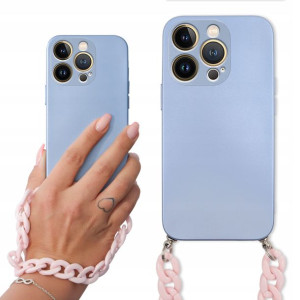 Etui Metalic Blue do IPHONE 13 PRO MAX Łańcuszek