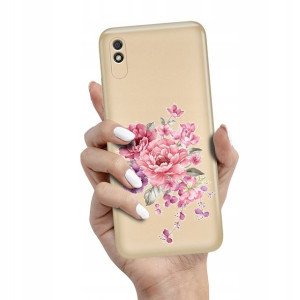 Etui Metalic Złoty do XIAOMI REDMI 9A Wiosna Wzory