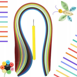 PASKI DO QUILLINGU QUILLING 5MM 100szt+ igła metal