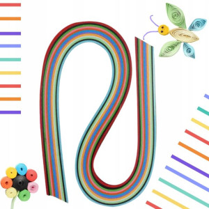 Paski Do Quillingu Quilling Kolorowe 8mm 200szt 12