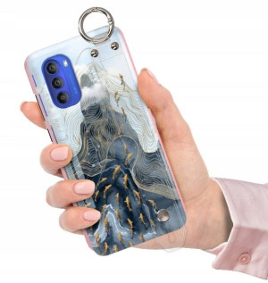ETUI PASEK do MOTOROLA G51 5G Glamour Pióra Wzory