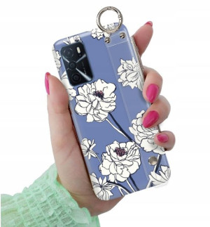 ETUI PASEK do OPPO A16S Kwiaty Damskie Dużo Wzorów