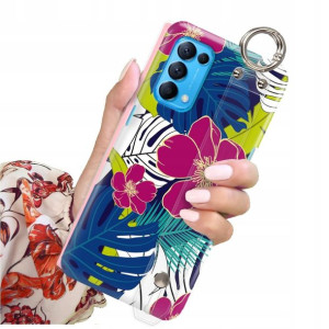 ETUI PASEK do OPPO RENO 5 PRO 5G Case Kwiaty Wzory