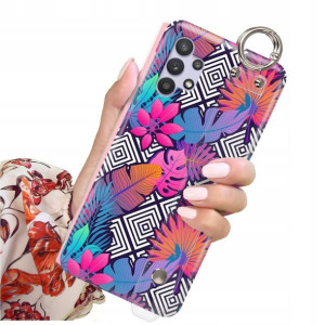 ETUI PASEK do SAMSUNG A32 4G Kwiaty Flower Wzory