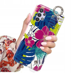 ETUI PASEK do SAMSUNG A32 5G Kwiaty Flower Wzory
