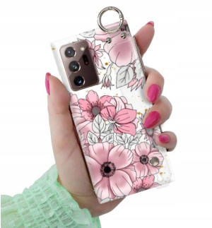 ETUI PASEK do SAMSUNG NOTE 20 PLUS Kwiaty Wzory